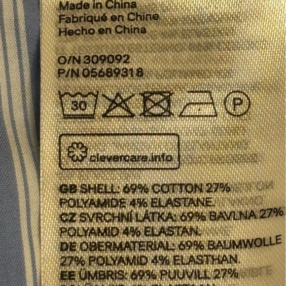 H&M Light Blue Striped A-Line Skirt - Picture 9 of 10